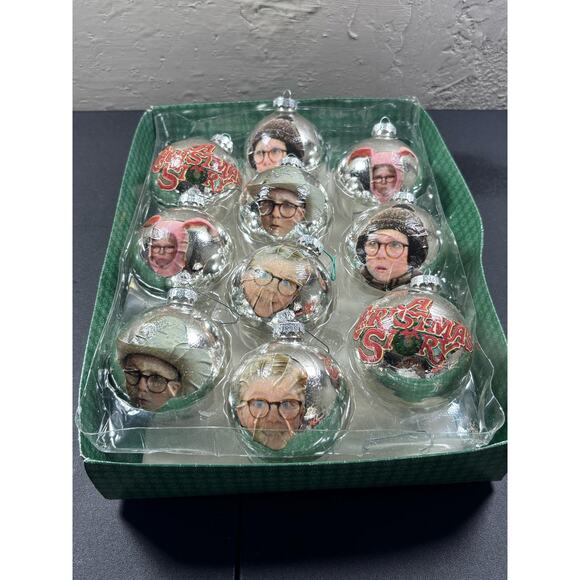 Vtg A Christmas Story Tree Ornaments Handmade Decoupage Set of 12 - Picture 7 of 7